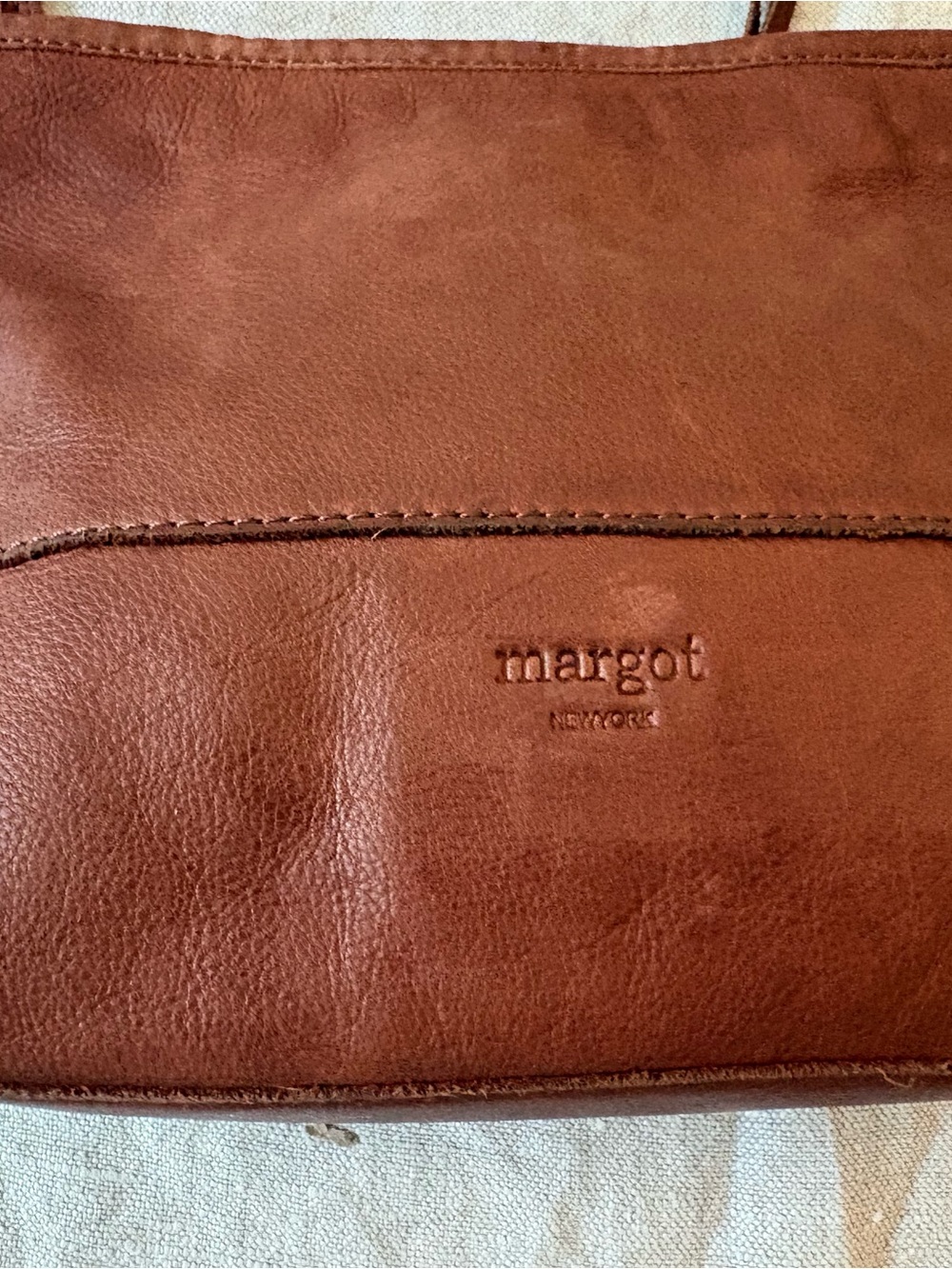 margot Tan Leather Crossbody Bag - Picture 6 of 13